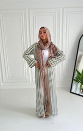 Kinted cardigan in olive