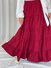 ZAHRA SKIRT IN BURGUNDY
