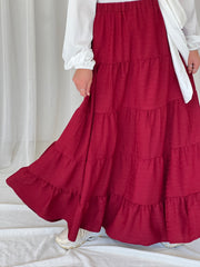 ZAHRA SKIRT IN BURGUNDY