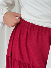 ZAHRA SKIRT IN BURGUNDY