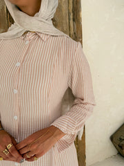 Striped Shirt Dress - Semon