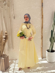 Poplin Maxi Dress - Yellow