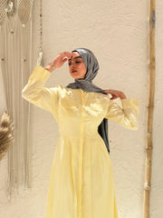 Poplin Maxi Dress - Yellow