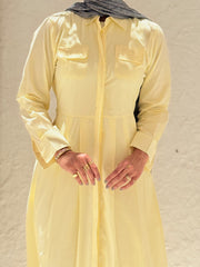Poplin Maxi Dress - Yellow