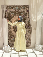 Poplin Maxi Dress - Yellow