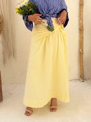Poplin Cross Skirt - Yellow