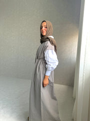 Basic Cut Dress Gabardine - Cafe
