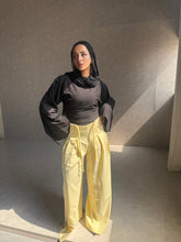 Wide Leg Trousers - Yellow