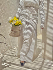 Poplin Cross Skirt - White