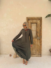 Ellah Bow Dress - Olive