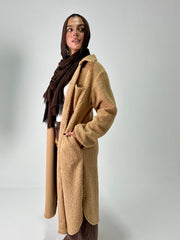 Short curly fur coat