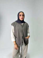 Cozy wool vest in Grey