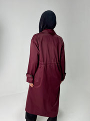 Waterproof burgundy jacket
