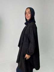 suede Black cardigan