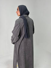 Long ribbed shirt in Grey