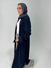 Long ribbed shirt in Navy