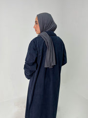 Long ribbed shirt in Navy