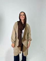 suede brown cardigan