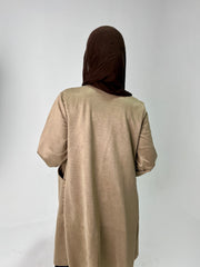 suede brown cardigan
