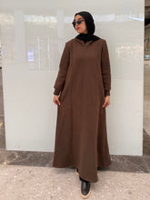 Mocha flow Hooded Dress