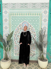 Hayah velvet Jumpsuit in Black