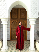 Layla velvet kaftan in Red