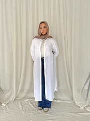 LUJAIN LONG SHIRT IN WHITE