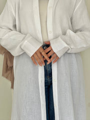 LUJAIN LONG SHIRT IN WHITE