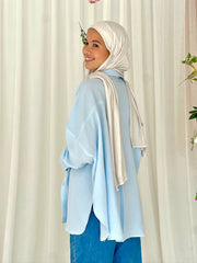LUJAIN SHORTSHIRT IN baby blue