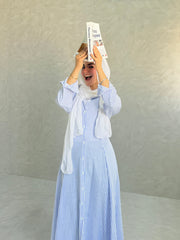 Striped Shirt Dress In Blue