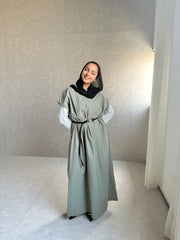 Basic Cut Dress Gabardine - Olive