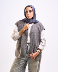 Cozy wool vest in Grey