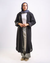 Long ribbed shirt in Black