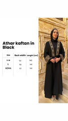 Athar kaftan in Black with the basic dress