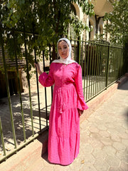 Jasmine dress in hot pink