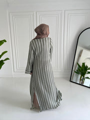 Kinted cardigan in olive