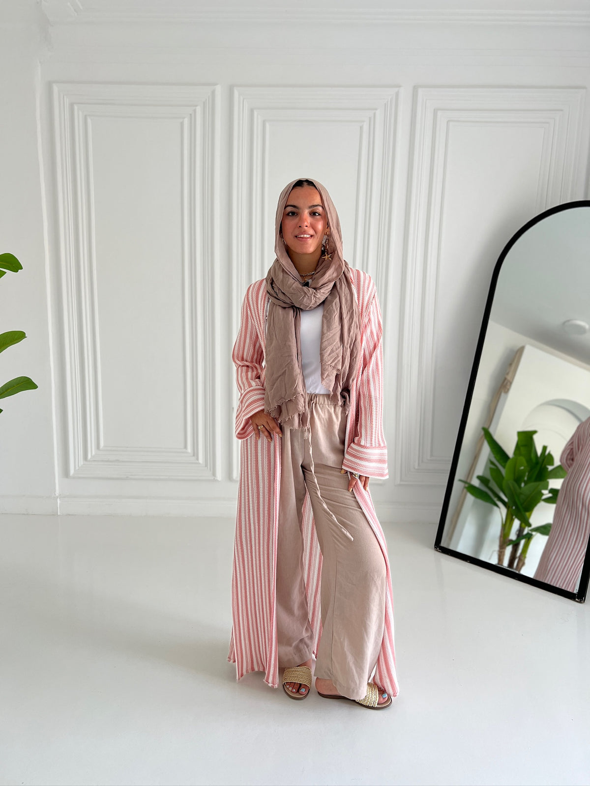 Kinted cardigan in pink