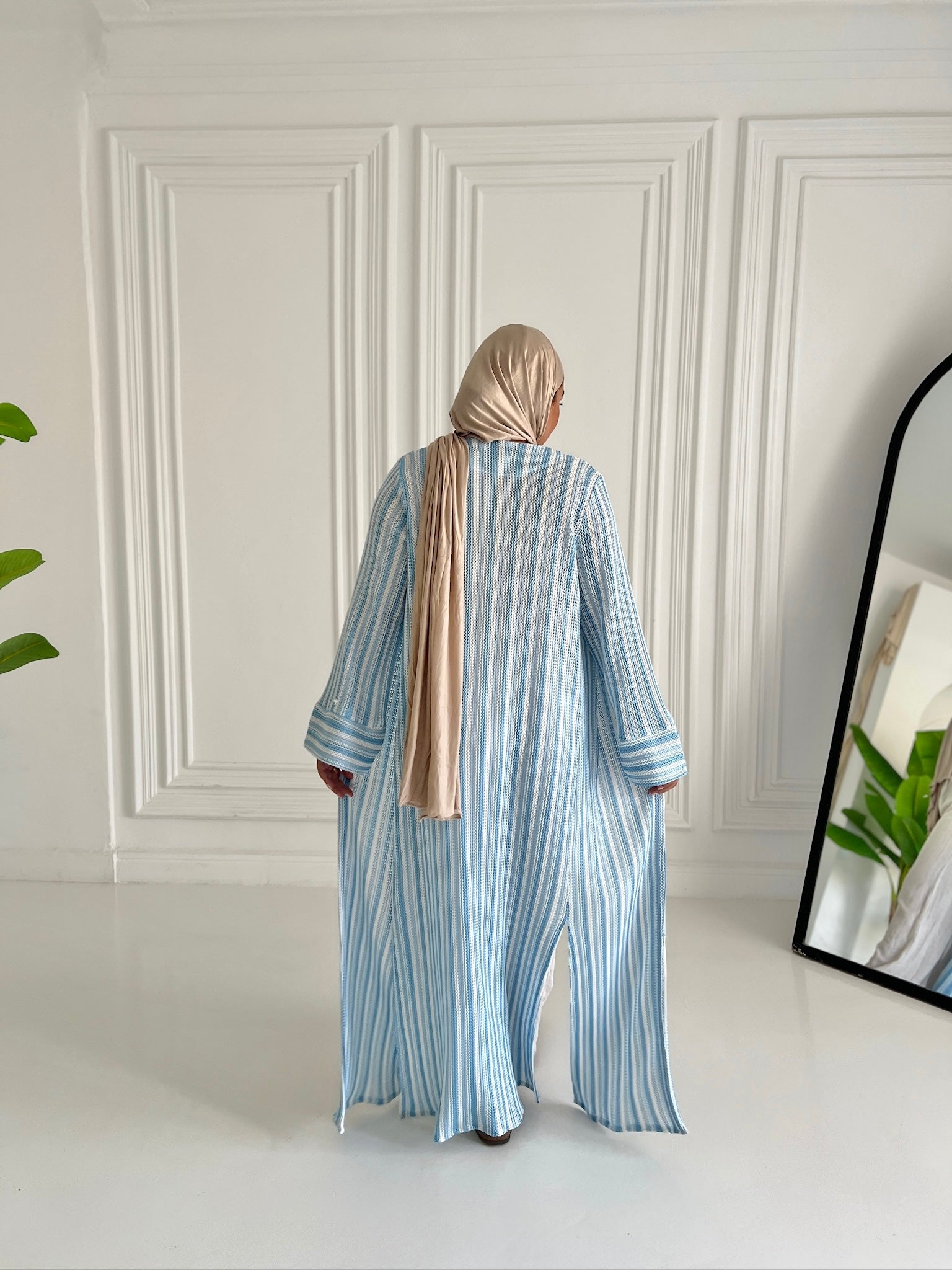 Kinted cardigan in baby blue