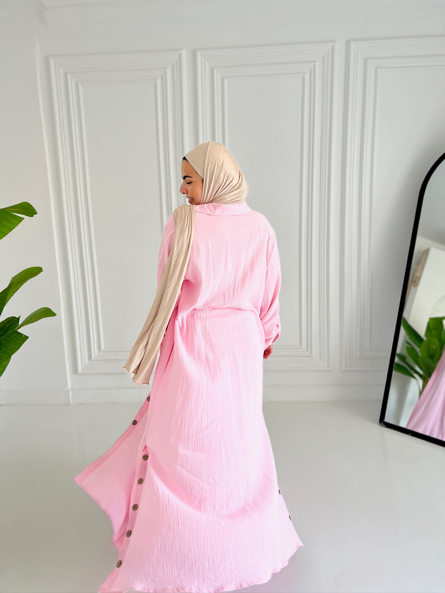 Sola shirt dress in pink