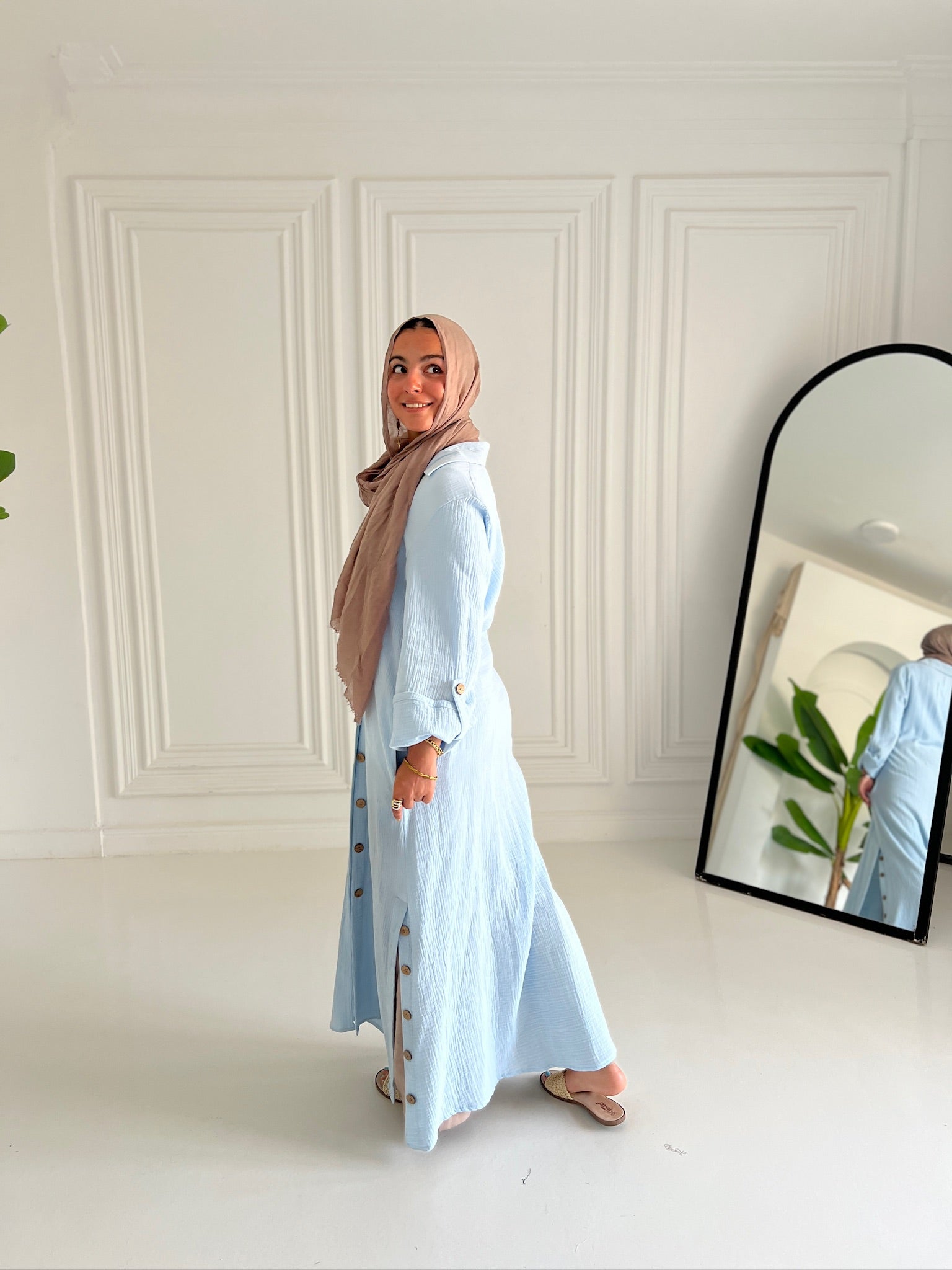 Sola shirt dress in baby blue