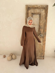 Summer Flowy Dress - Brown