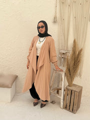 Crinkle Cardigan - Cafe