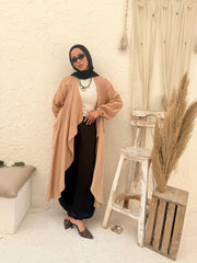 Crinkle Cardigan - Cafe