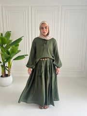 Olive skirt