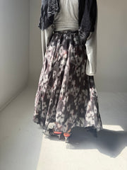 Chiffon Cruch Skirt - Black