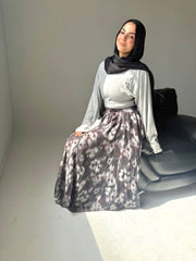 Chiffon Cruch Skirt - Black