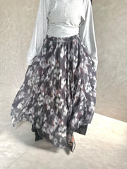 Chiffon Cruch Skirt - Black