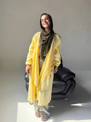 Crinkle Cardigan - Yellow