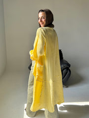 Crinkle Cardigan - Yellow