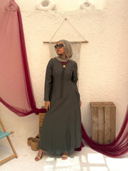 Ellah Bow Dress - Olive